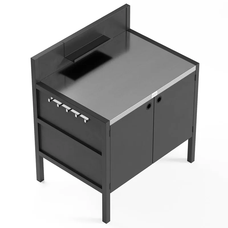 Dulap de bucătărie în aer liber cu ușă dublă